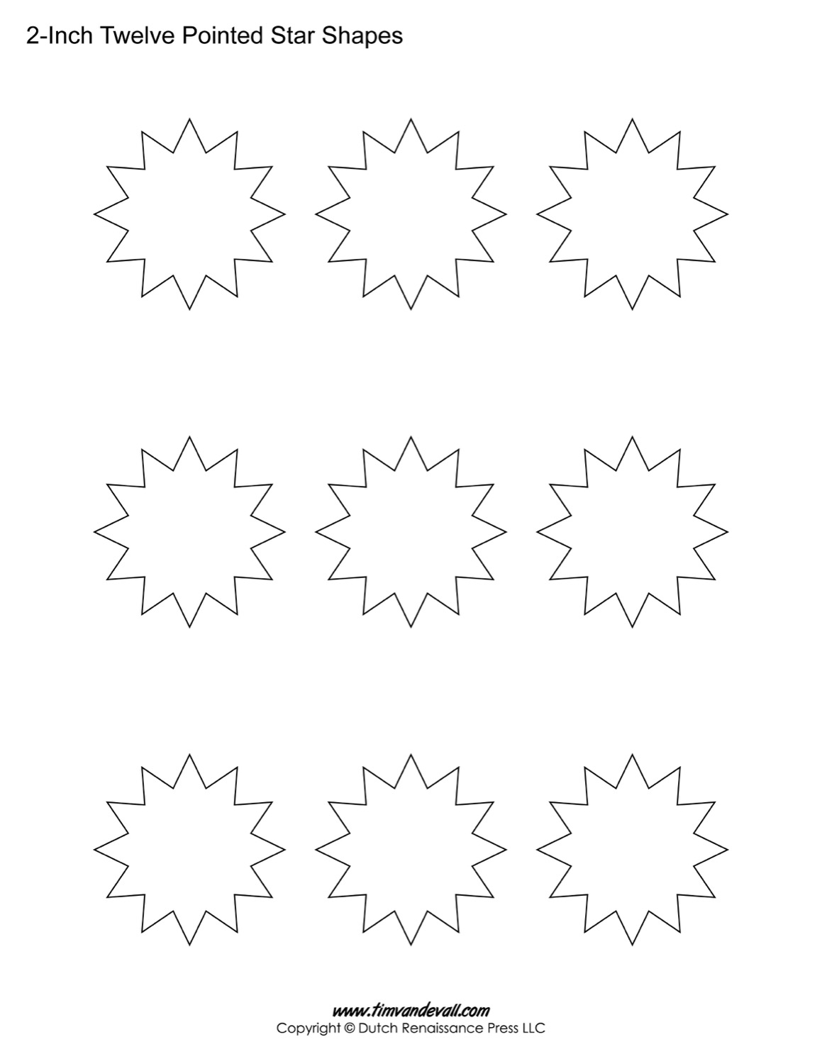 12 Inch Printable Star Template