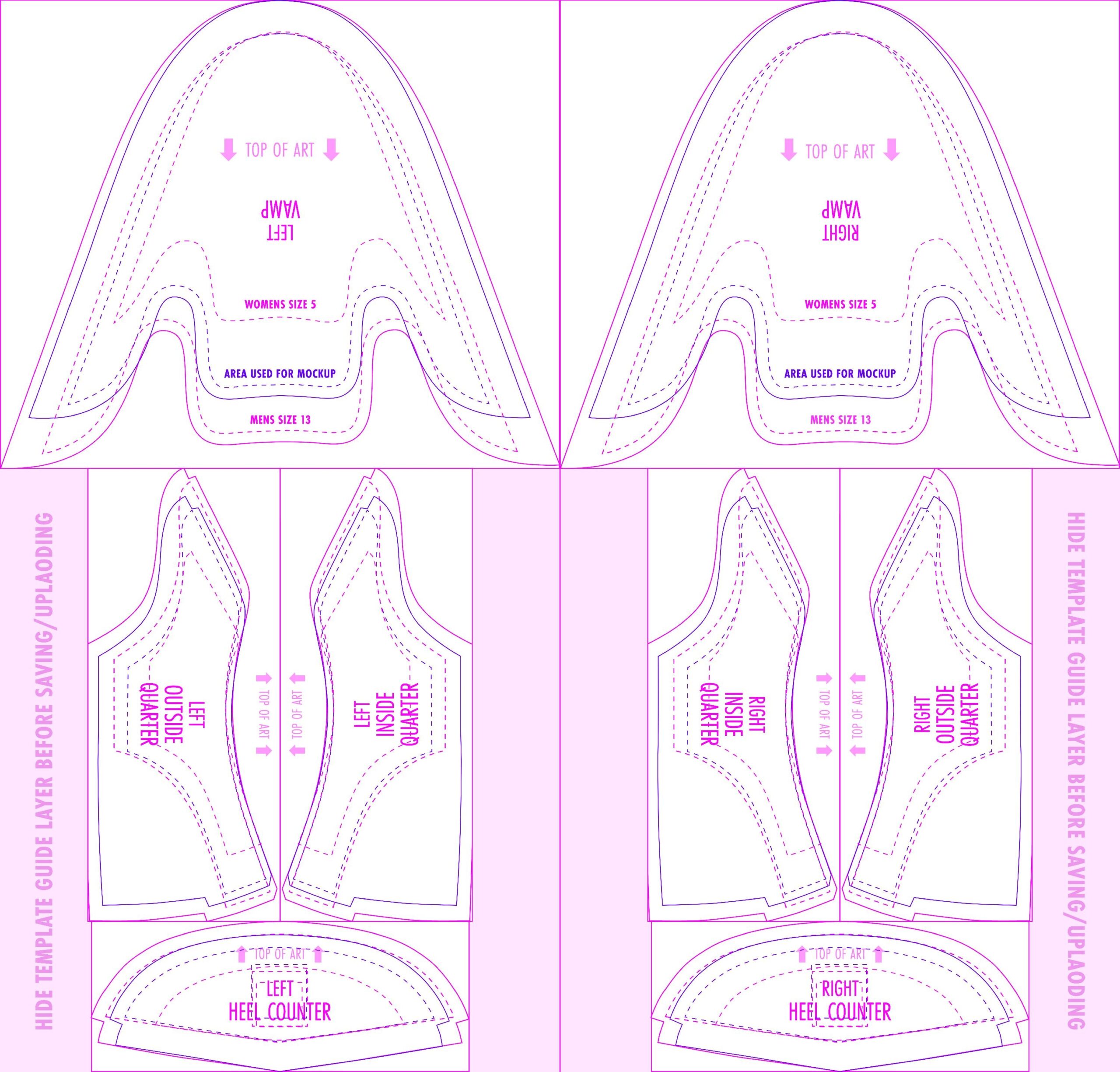 Running Shoe Template Printable Running Shoe Template Printable