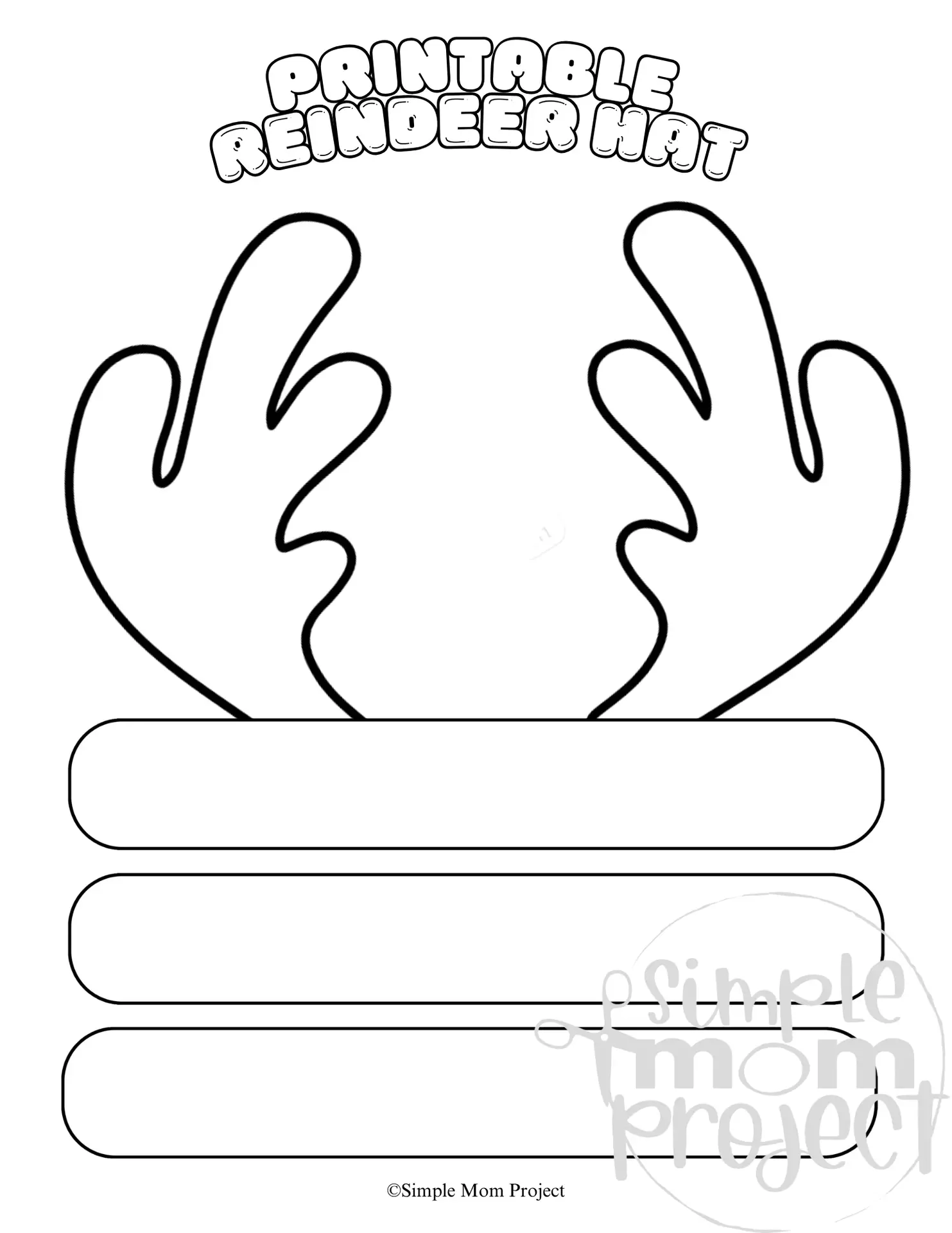 Printable Reindeer Antlers Template