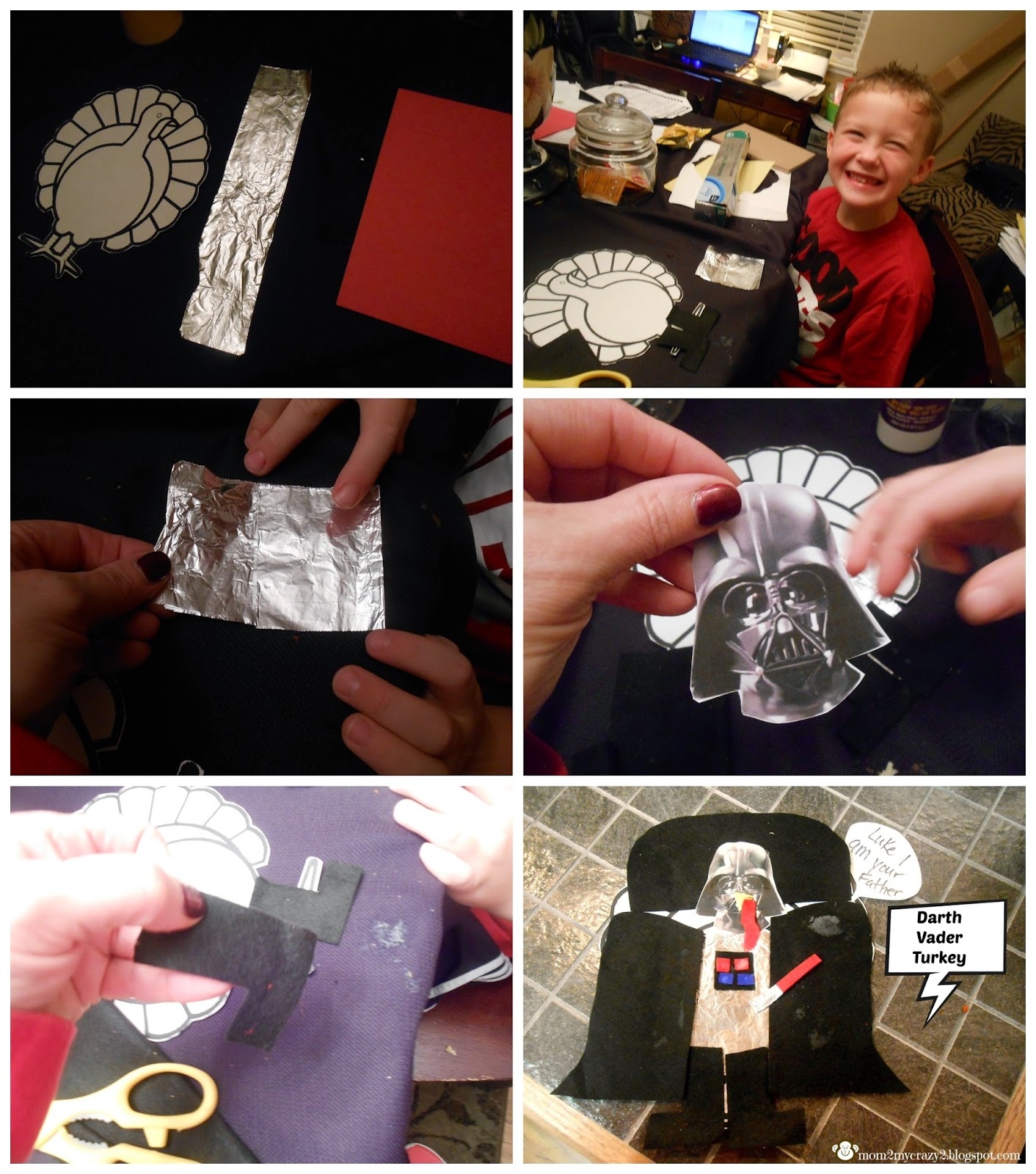 Darth Vader Turkey Disguise Template Printable