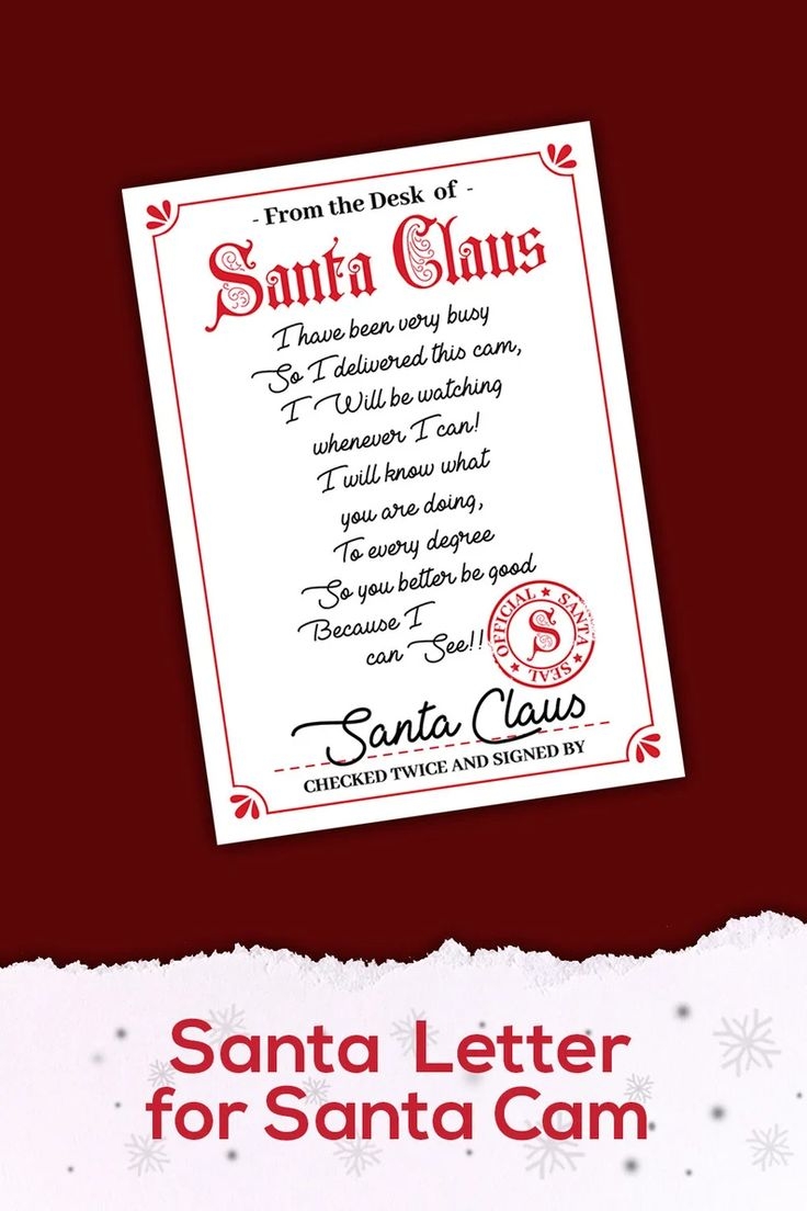 Template Free Free Printable Santa Cam Letter Template Free Free Printable Santa Cam Letter