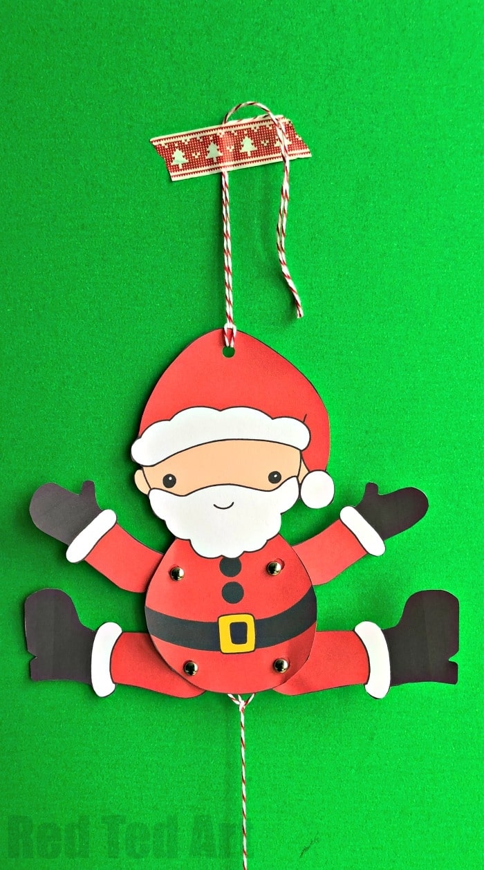 Printable Santa Puppet Template Printable Santa Puppet Template