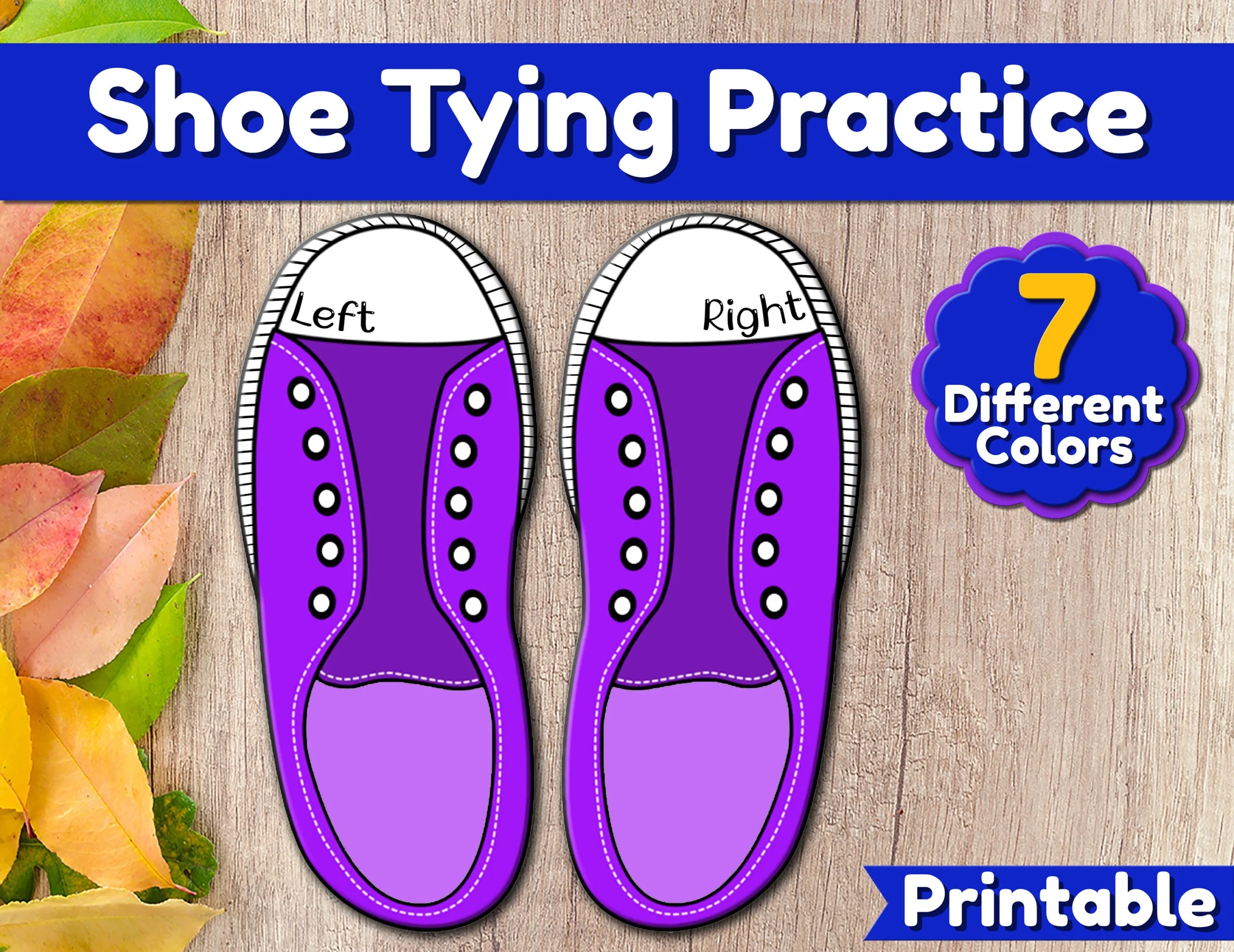 Shoe Tying Template Printable