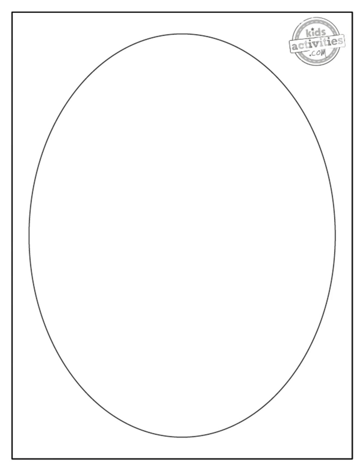 Oval Shape Printable Template