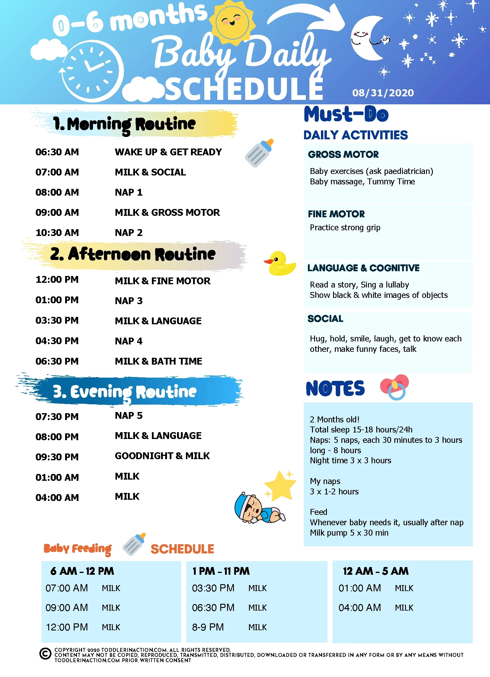 Printable Baby Schedule Template Printable Baby Schedule Template