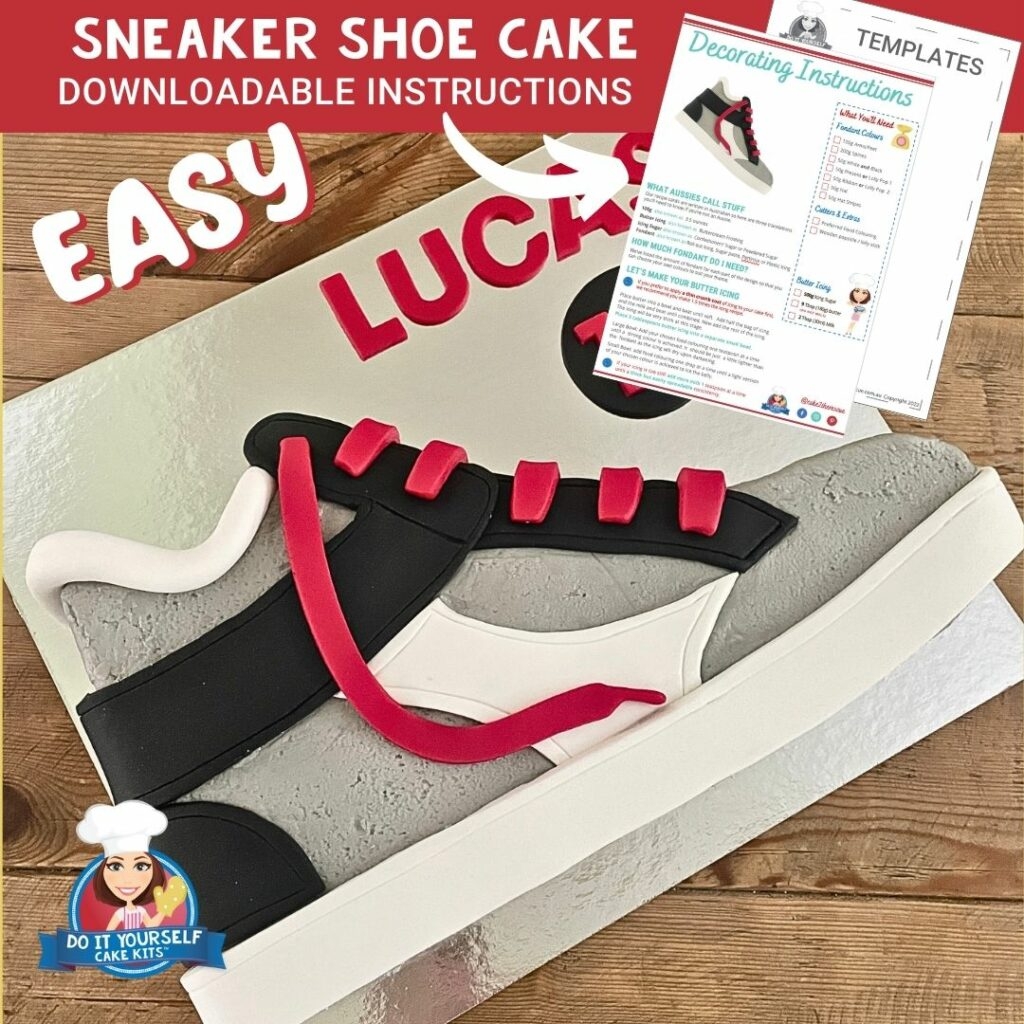 Sneaker Cake Printable Template Decorating Tutorial Teens Sneaker Cake Printable Template Decorating Tutorial Teens