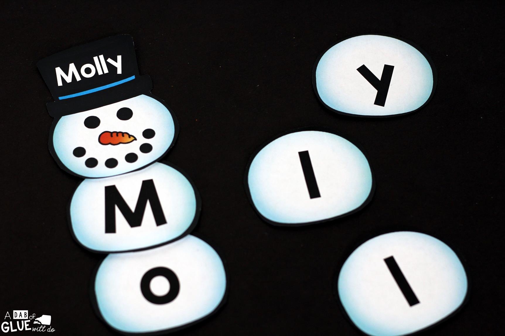 Free Printable Snowman Name Template