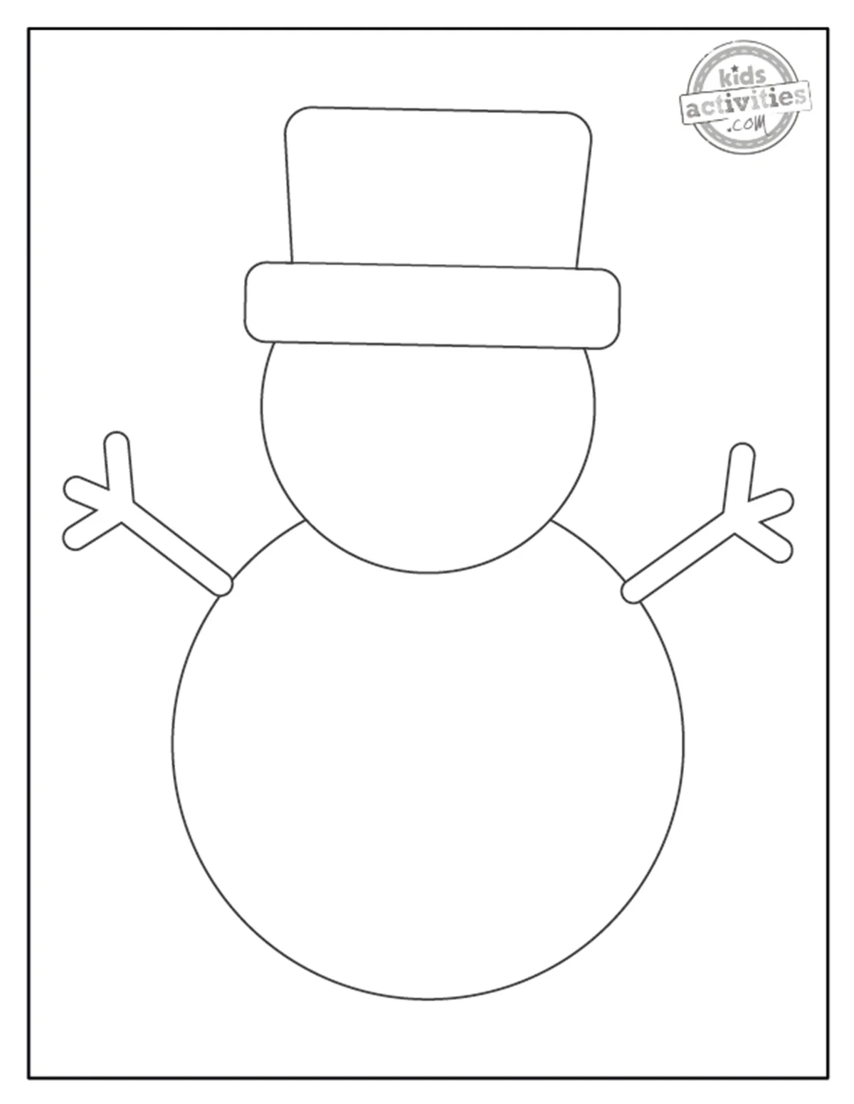 Printable Snowman Template Free