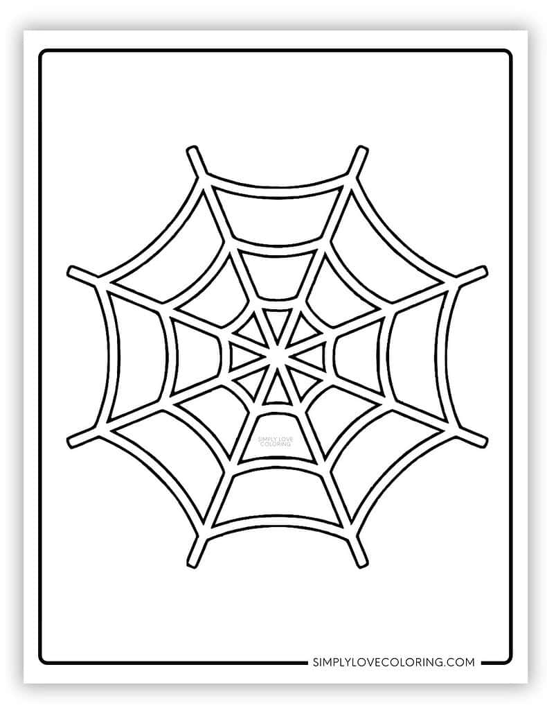 Spider Web Coloring Pages Free PDF Printables Simply Love Coloring
