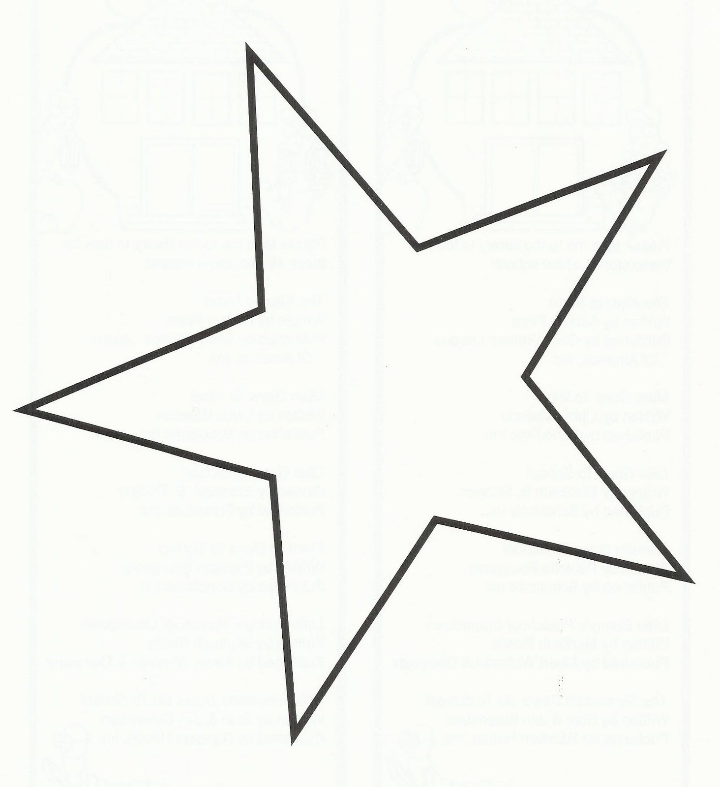 Big Star Template Printable