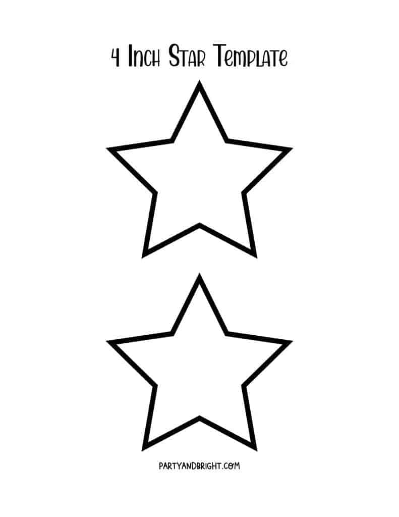 4 Inch Star Template Printable