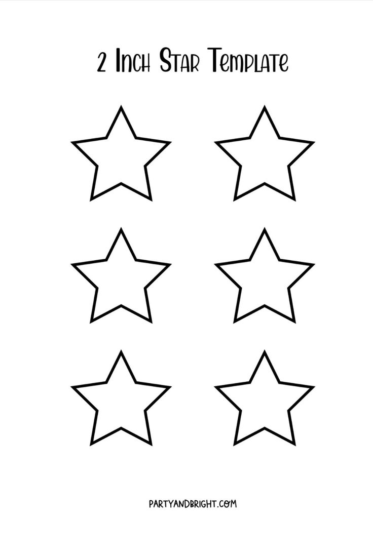 Free Printable 2 Inch Star Template