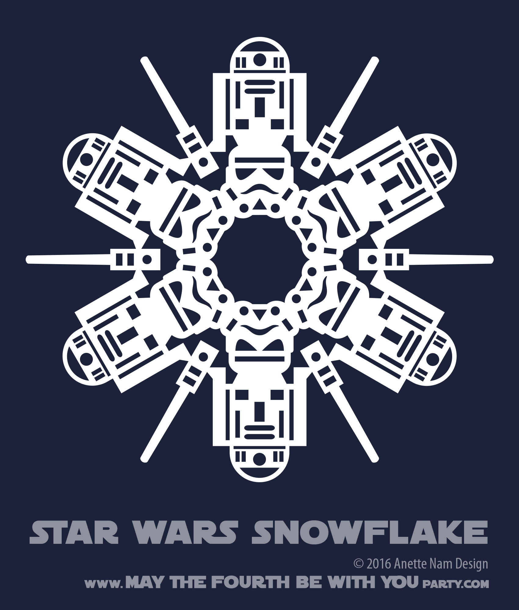 Free Printable Star Wars Snowflake Templates