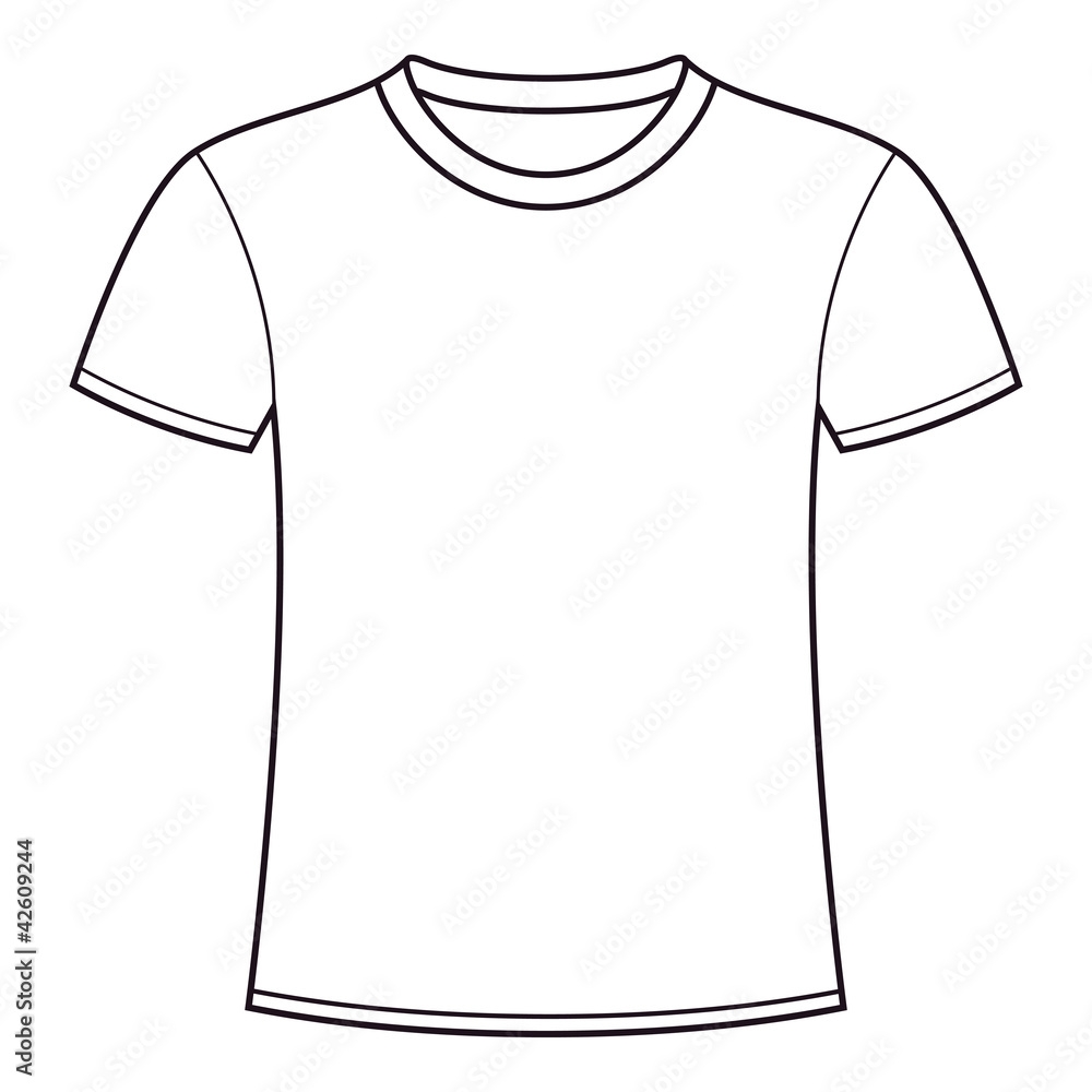 Stock Vektorgrafik Blank White T shirt Template Adobe Stock
