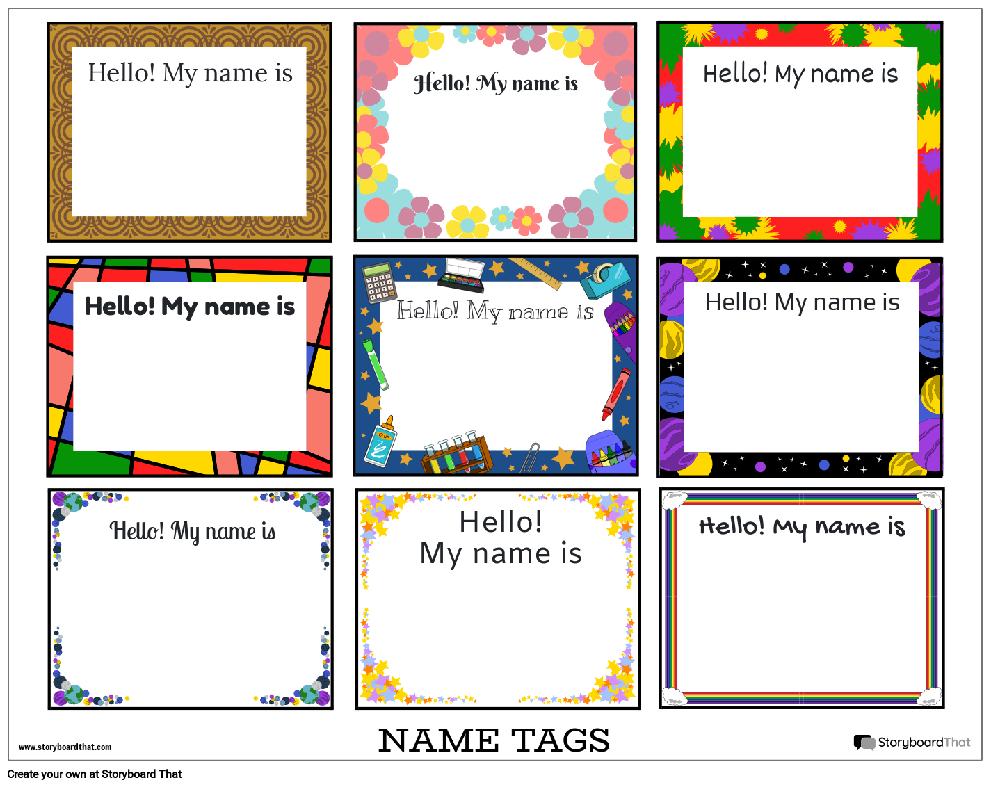 Free Name Tag Templates Printable
