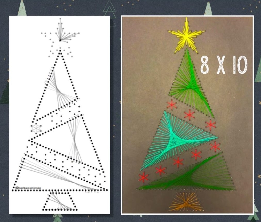 Student Made Holiday String Art Gift