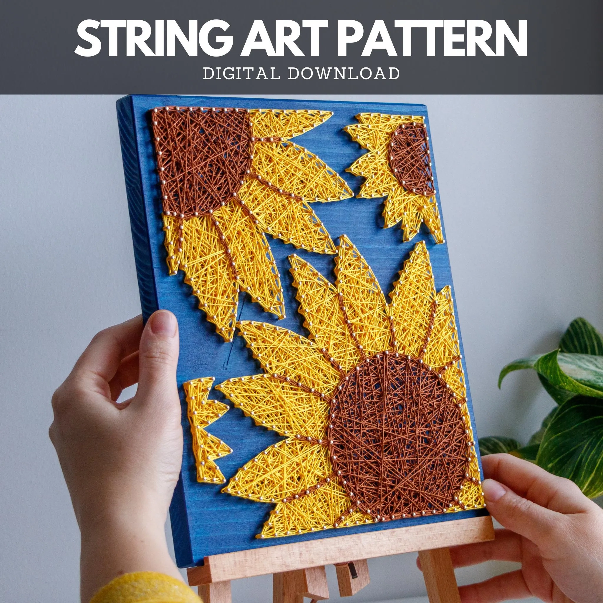 Sunflower DIY String Art Pattern String Art Template Printable Sunflower DIY String Art Pattern String Art Template Printable