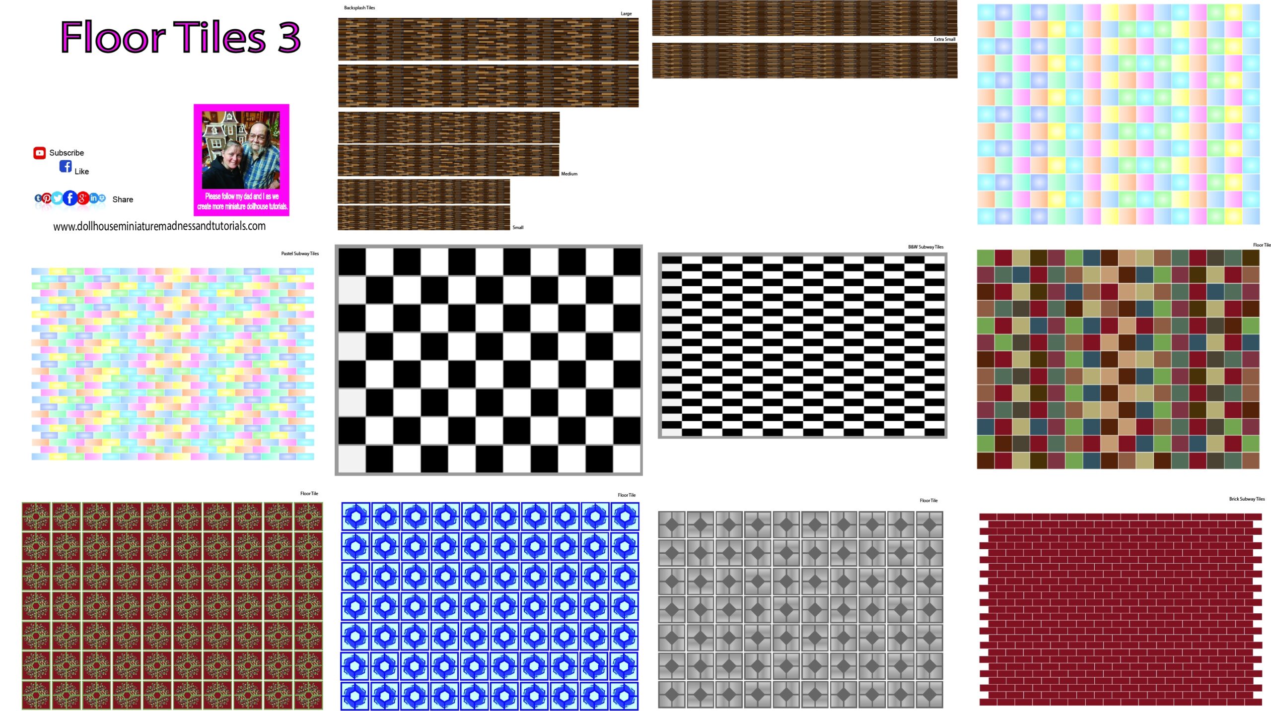 Templates Floor amp Wall Dollhouse Miniature Madness And Tutorials Templates Floor amp Wall Dollhouse Miniature Madness And Tutorials