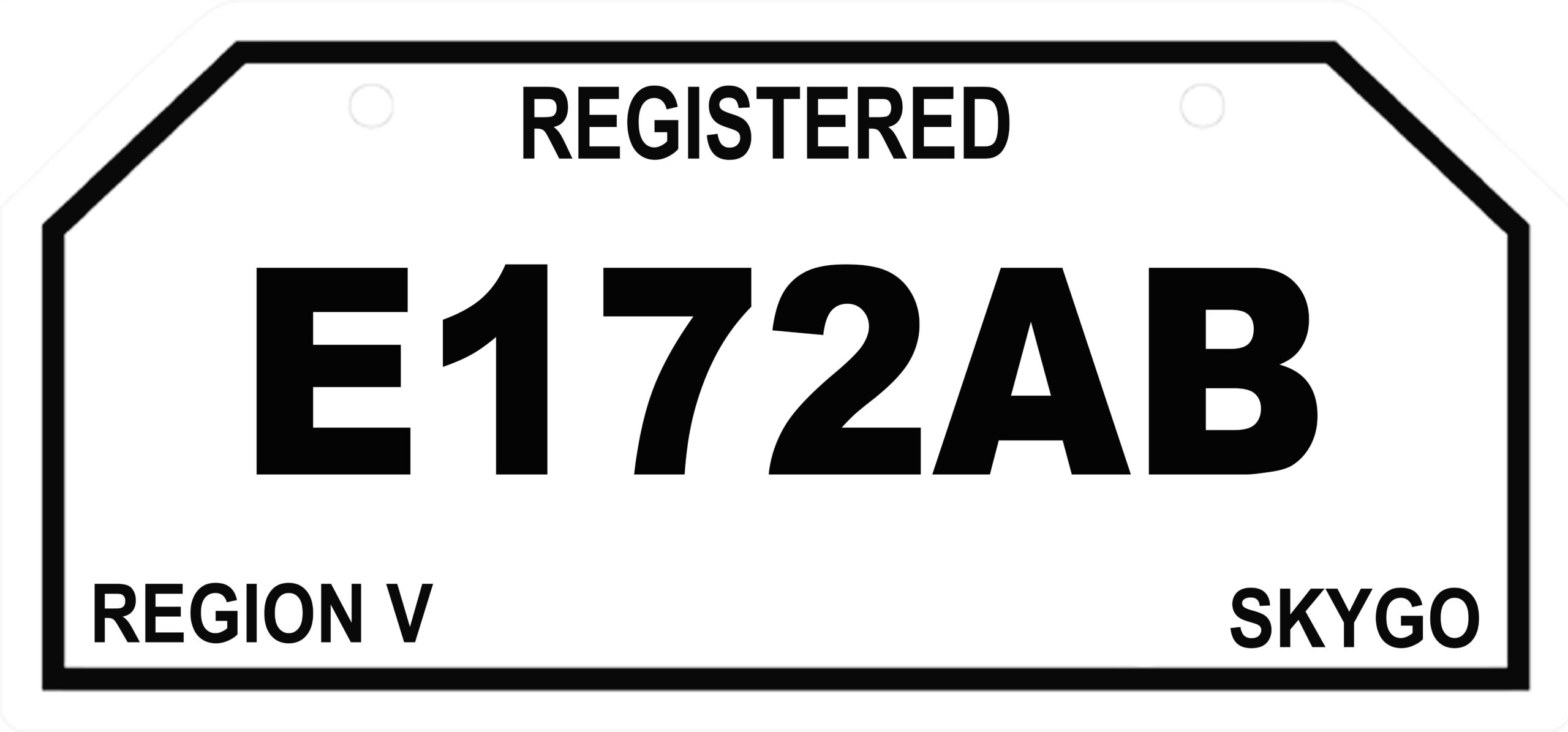 Motorcycle Plate Number Template Printable