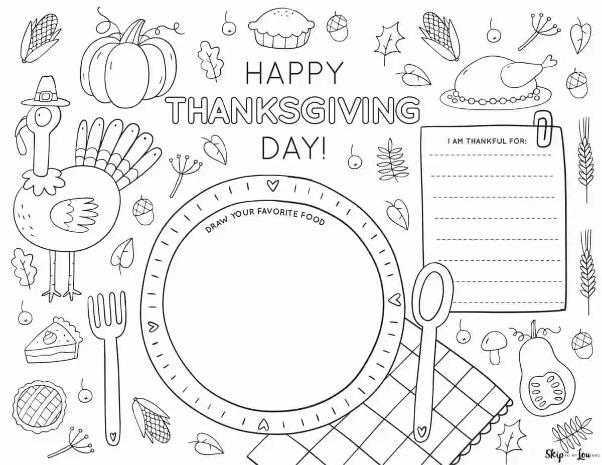 Thanksgiving Placemats Skip To My Lou