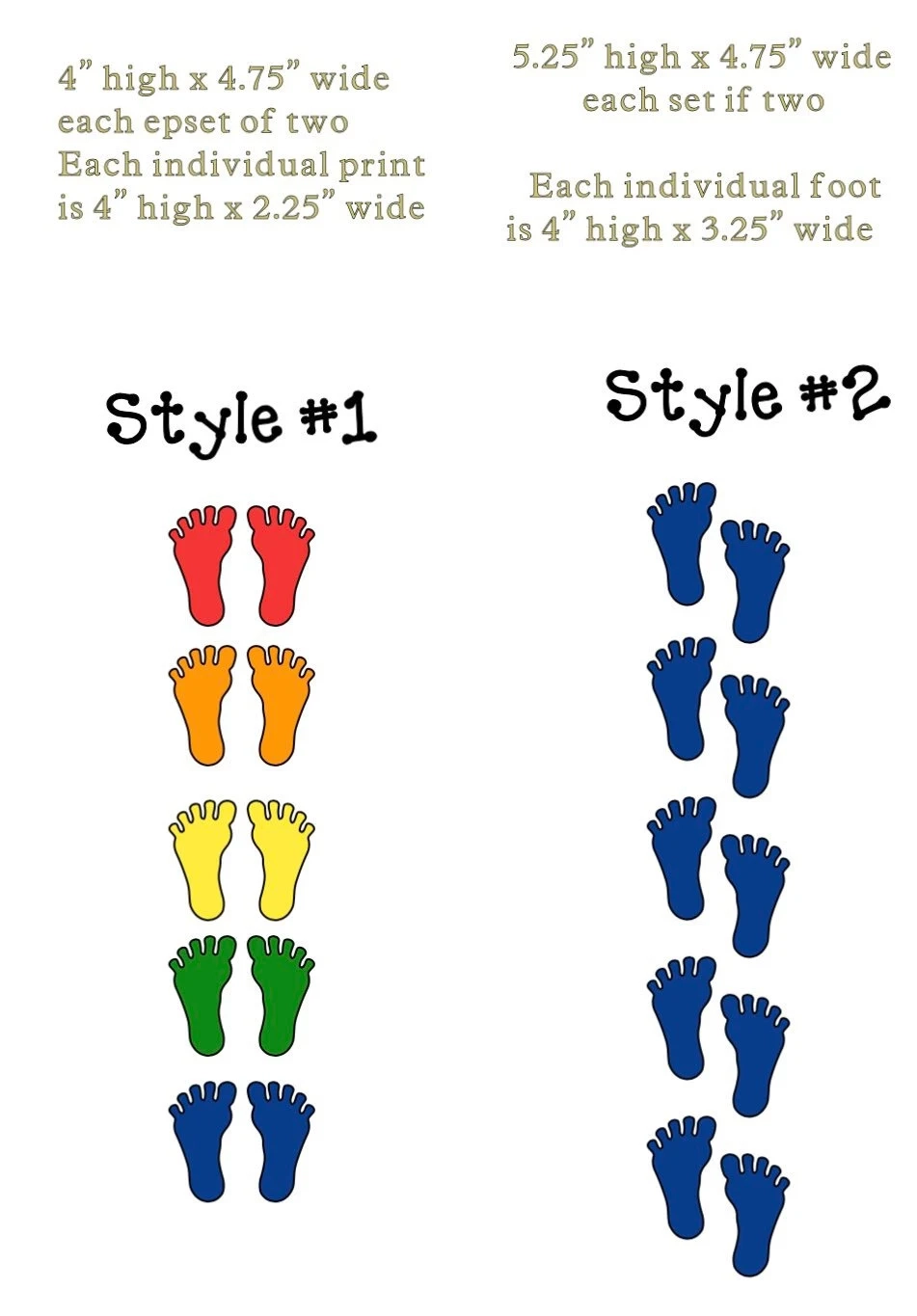 Vinyl Footprint Classroom Line Up Number Decals various Sets Vinyl Footprint Classroom Line Up Number Decals various Sets