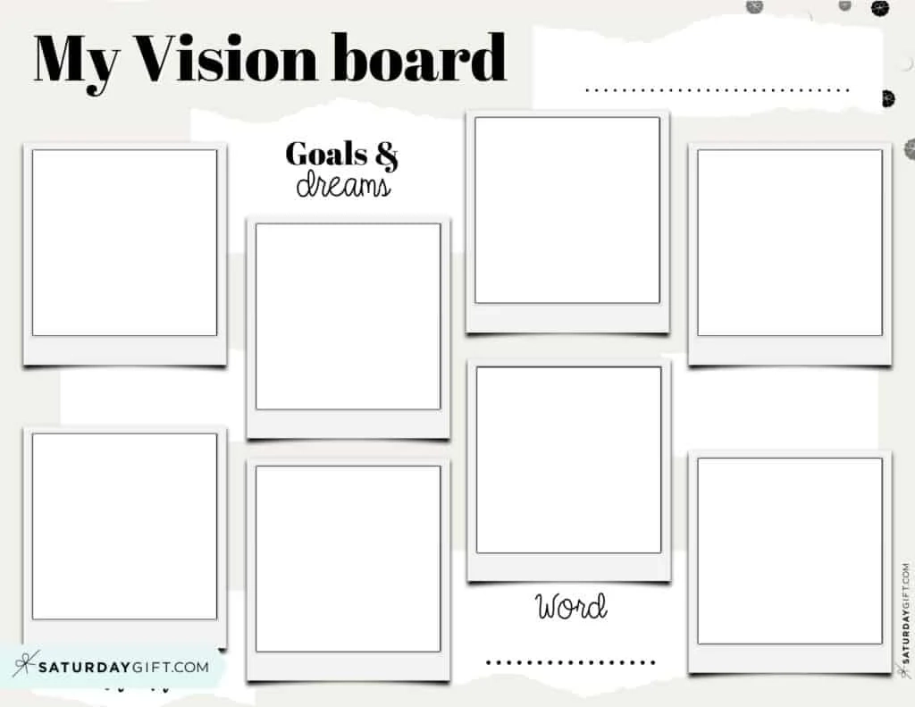 Vision Board Template 27 Cute amp Free Dream Board Printables