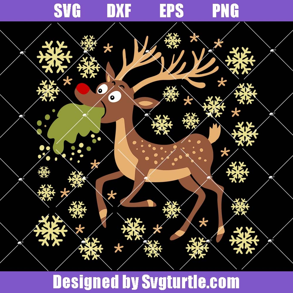 Vomiting Reindeer Svg Funny Christmas Svg Christmas Vibes