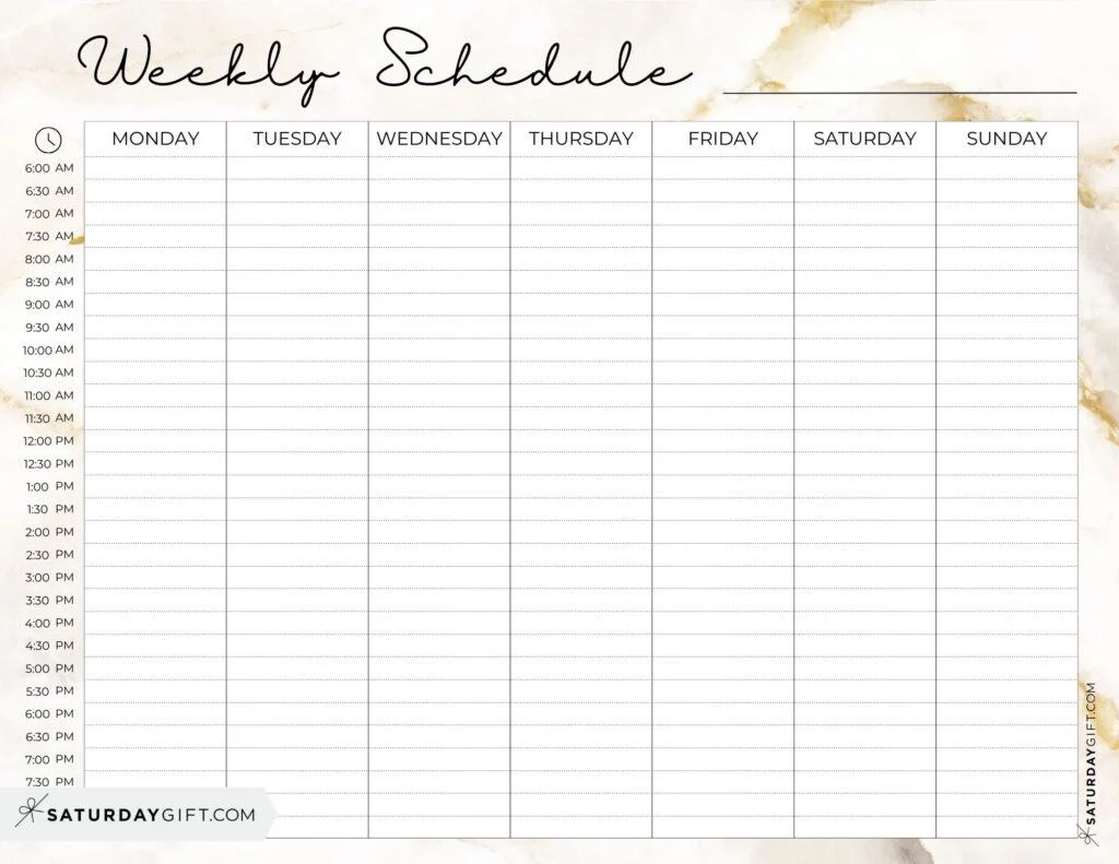 Weekly Planner Printable 39 Cute Free Weekly Calendar Templates 
