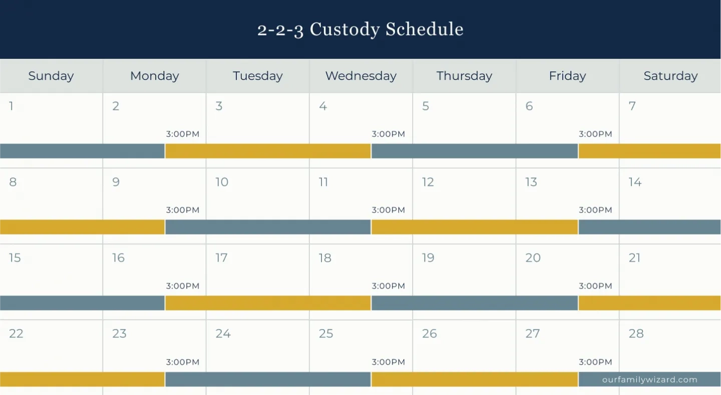 Printable Custody Schedule Template