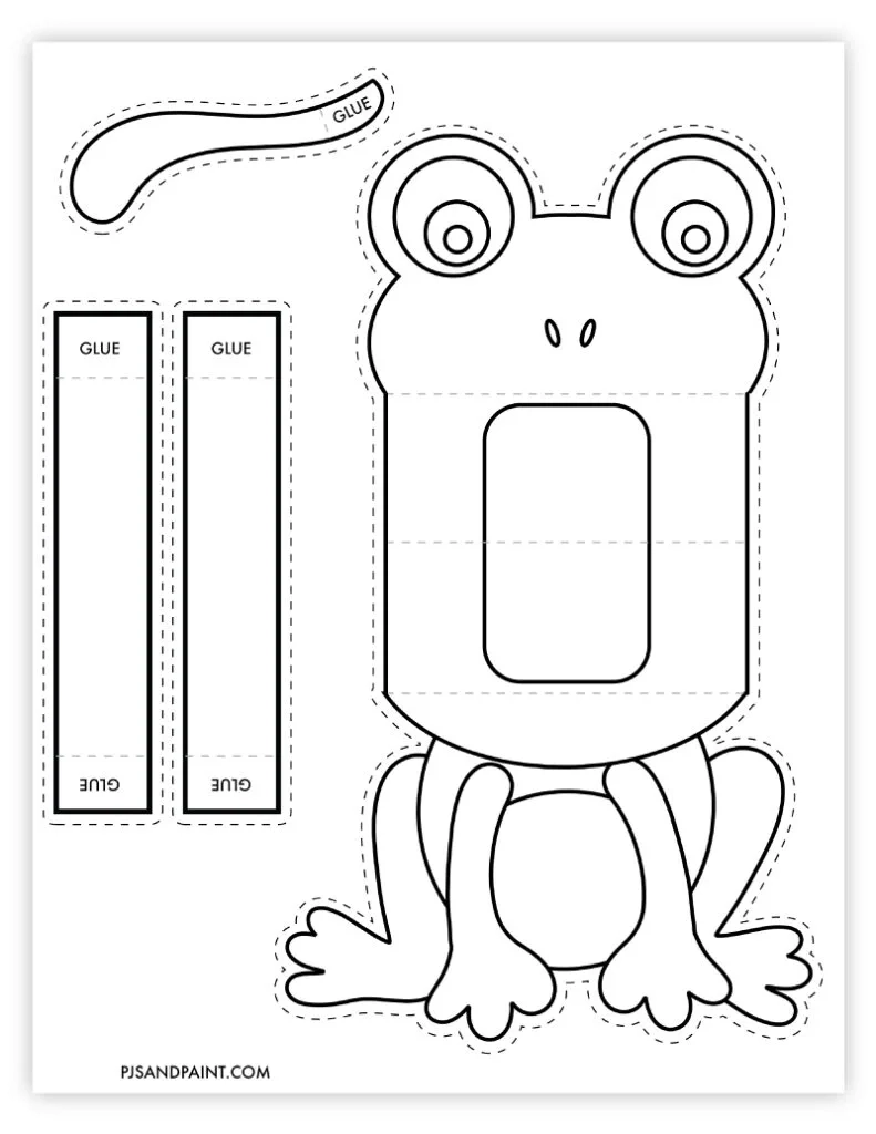 Printable Frog Puppet Template Printable Frog Puppet Template