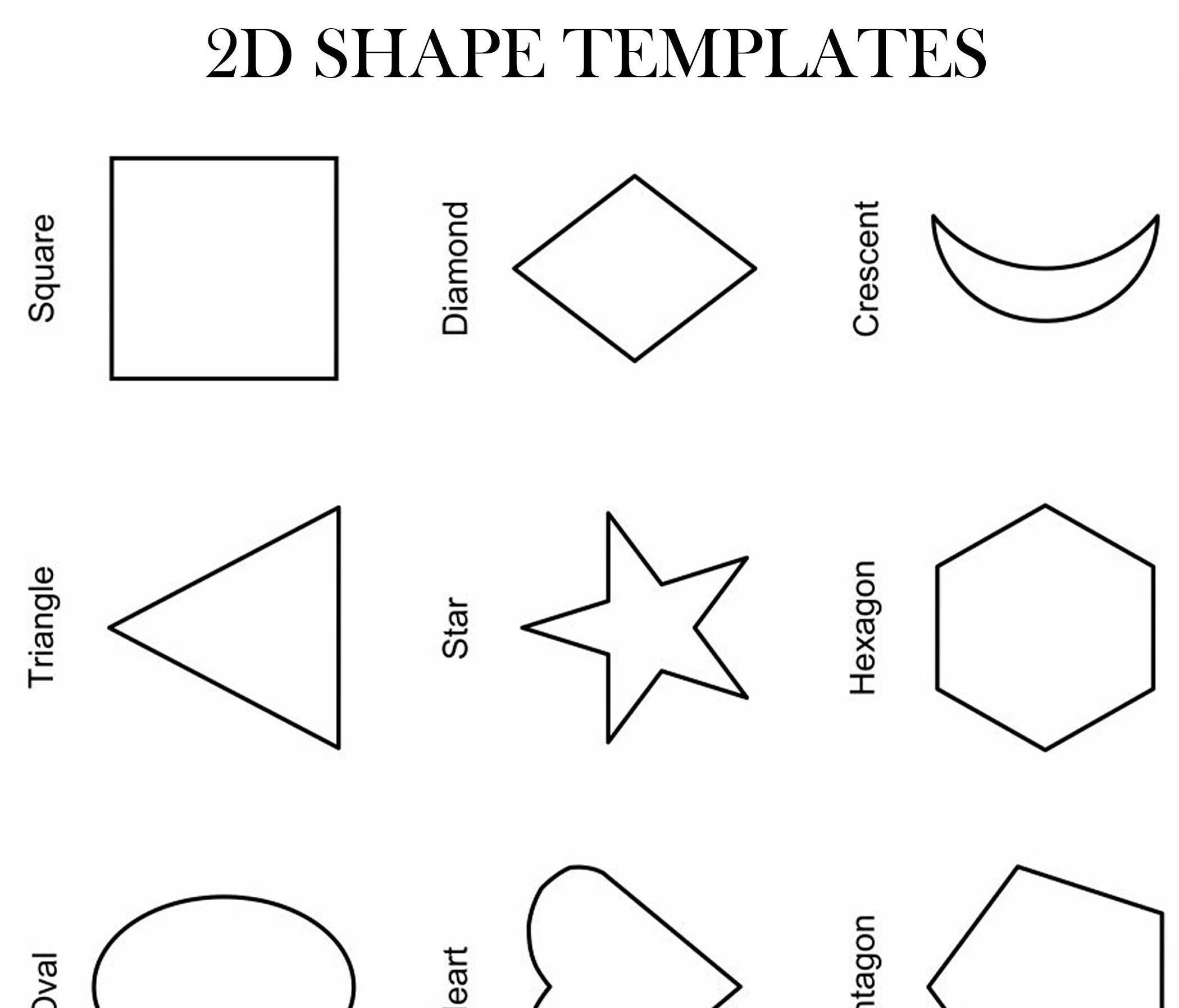 Printable Shapes Template