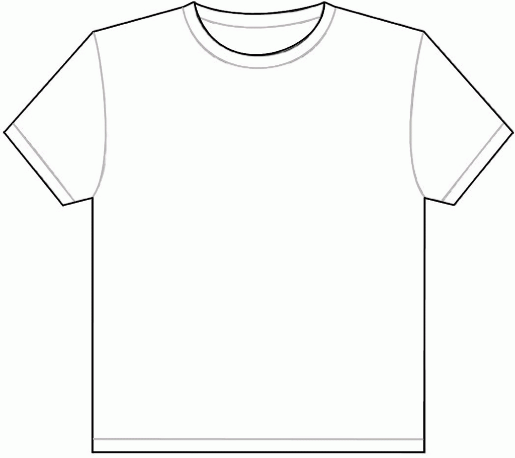 Printable Cut Out T Shirt Template