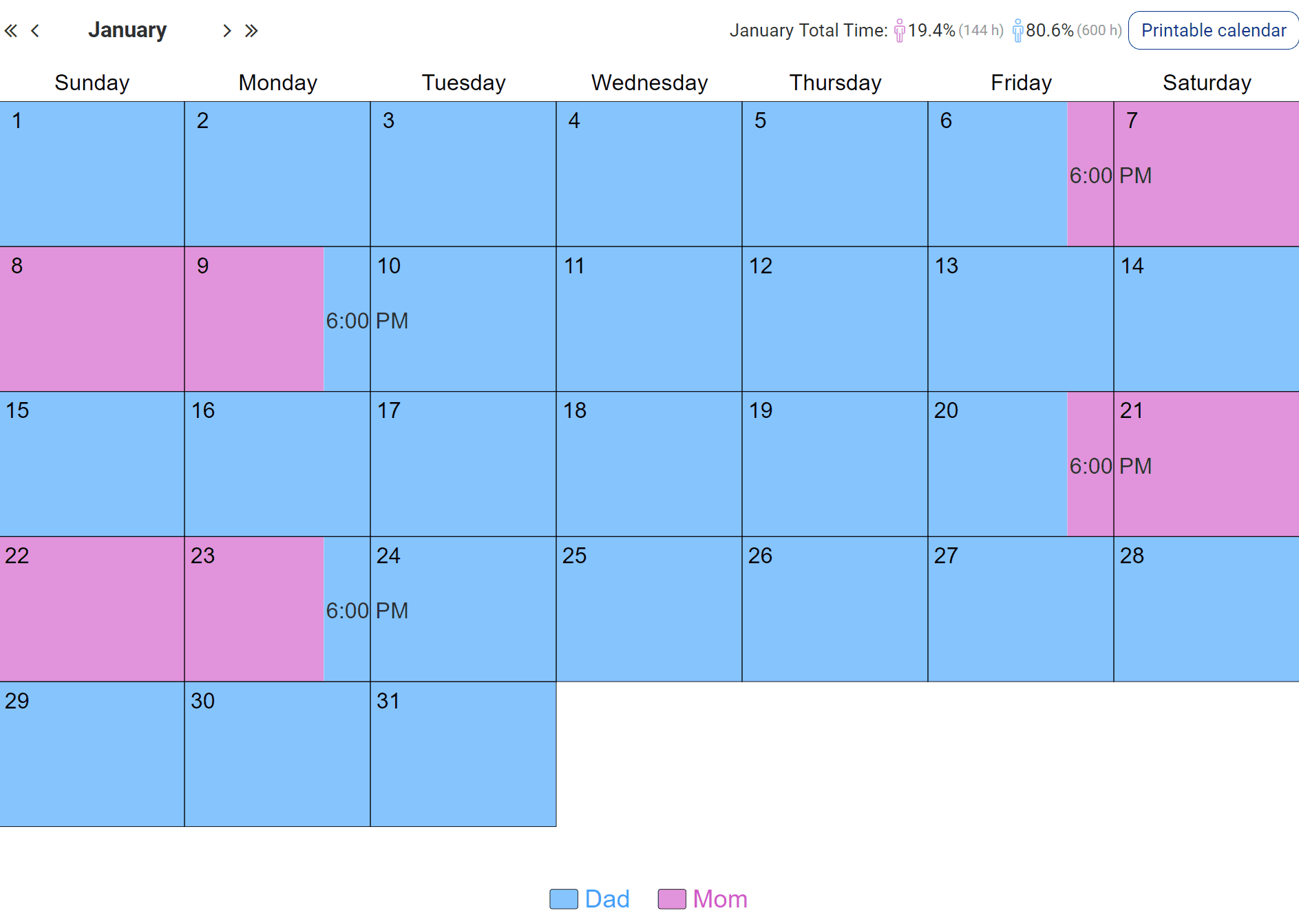 Creating A Co Parenting Calendar Effective Schedules