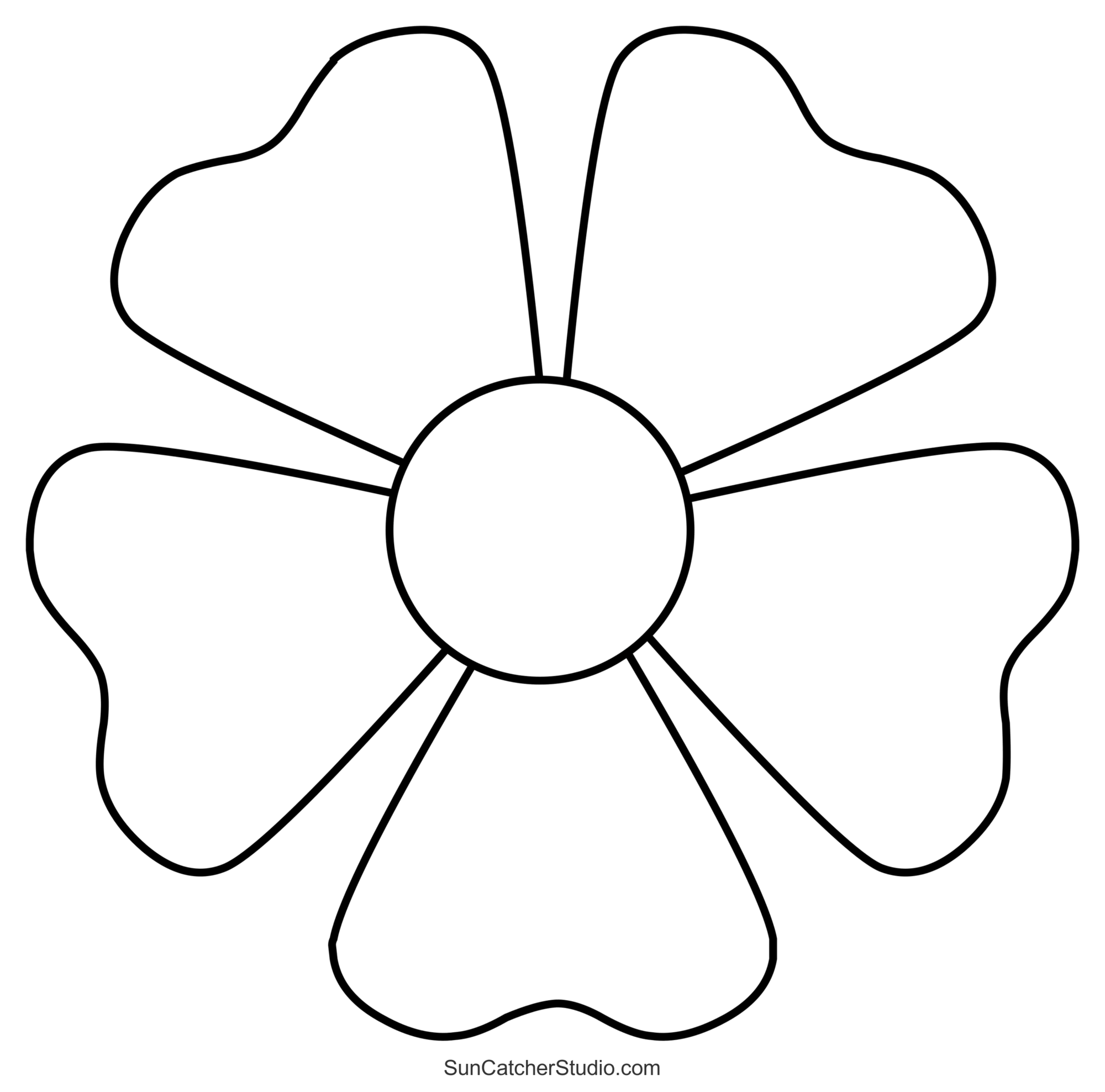 Flower Shape Template Printable