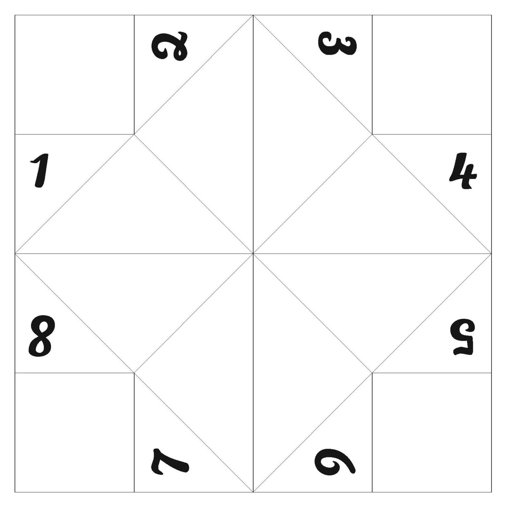 Printable Fortune Teller Template