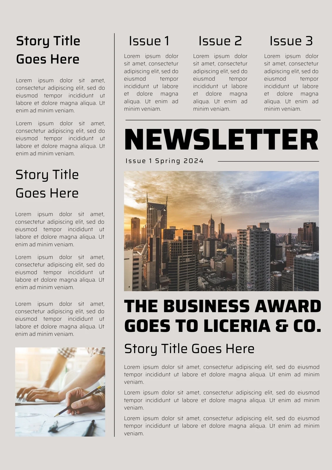 Free And Customizable Professional Newsletter Templates Canva