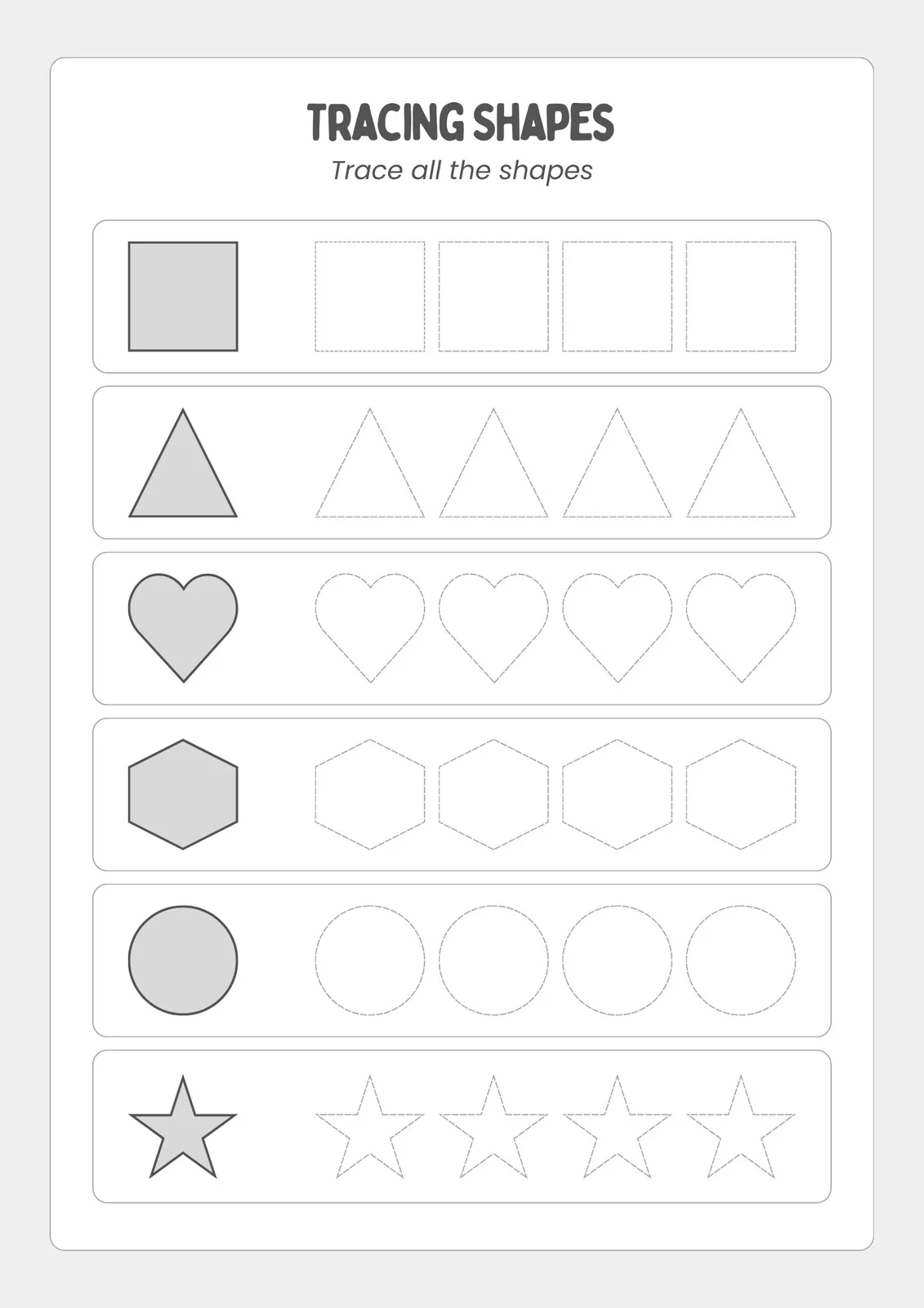 Printable Shapes Template Printable Shapes Template