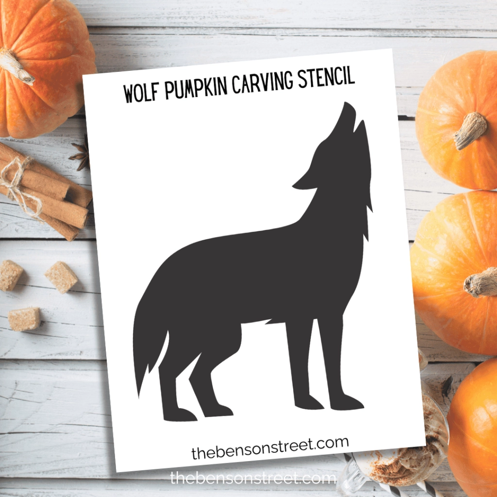 Free Printable Pumpkin Carving Templates Wolf