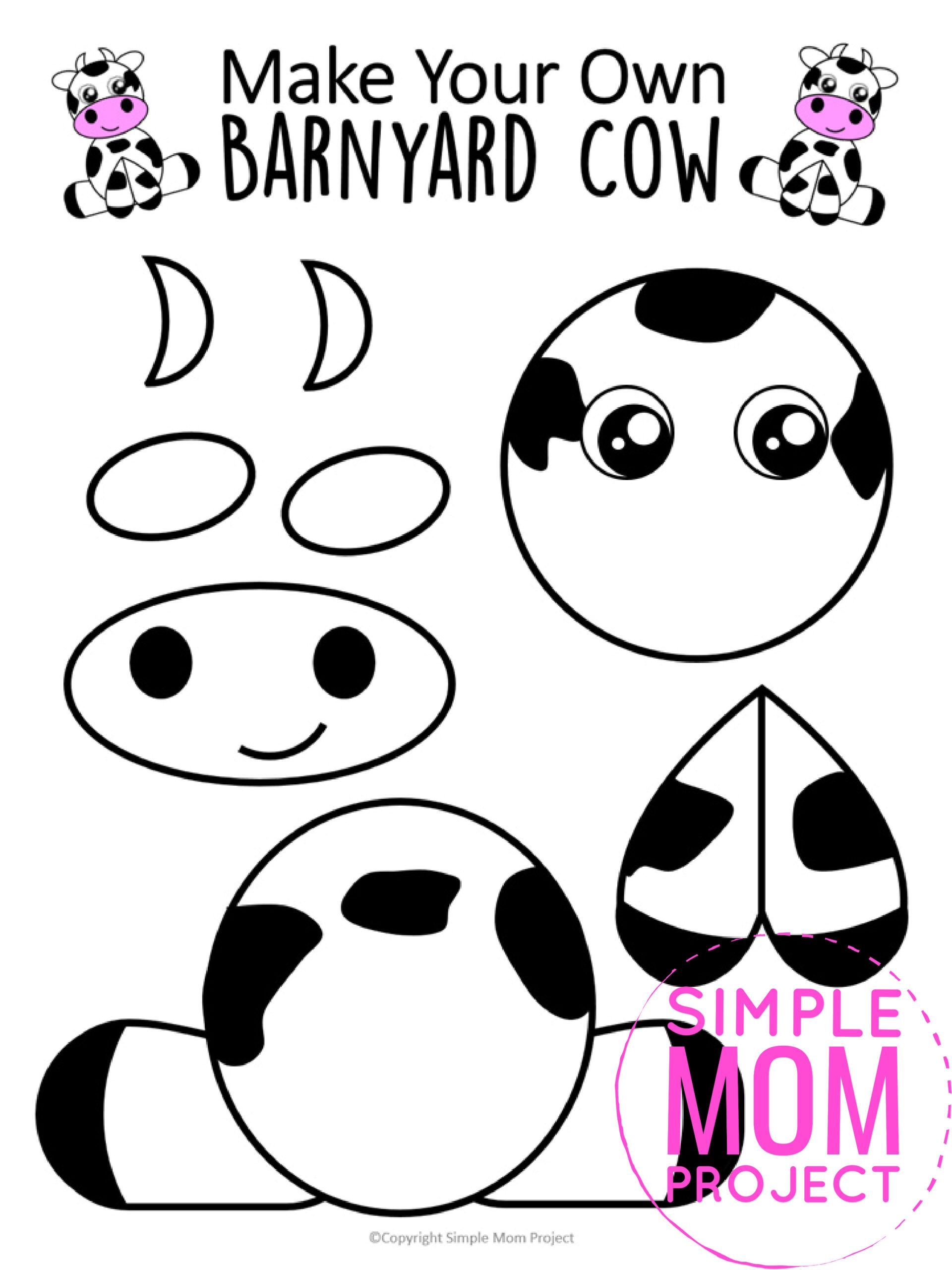 Cow Template Printable Cow Template Printable