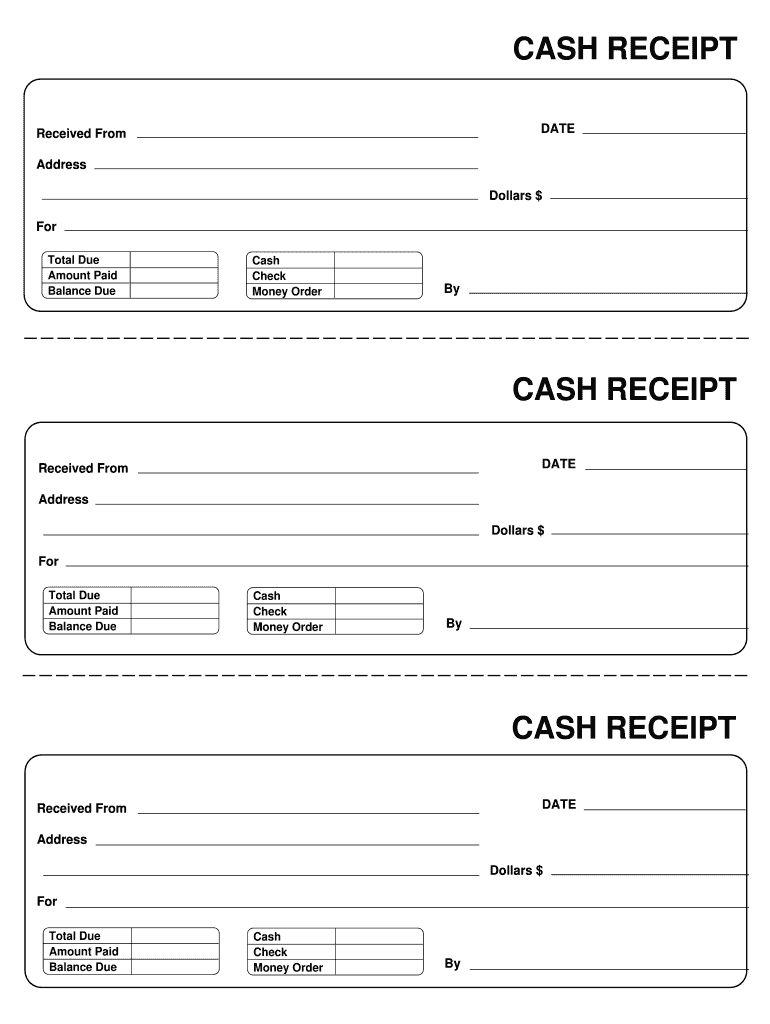 Printable Receipt Template