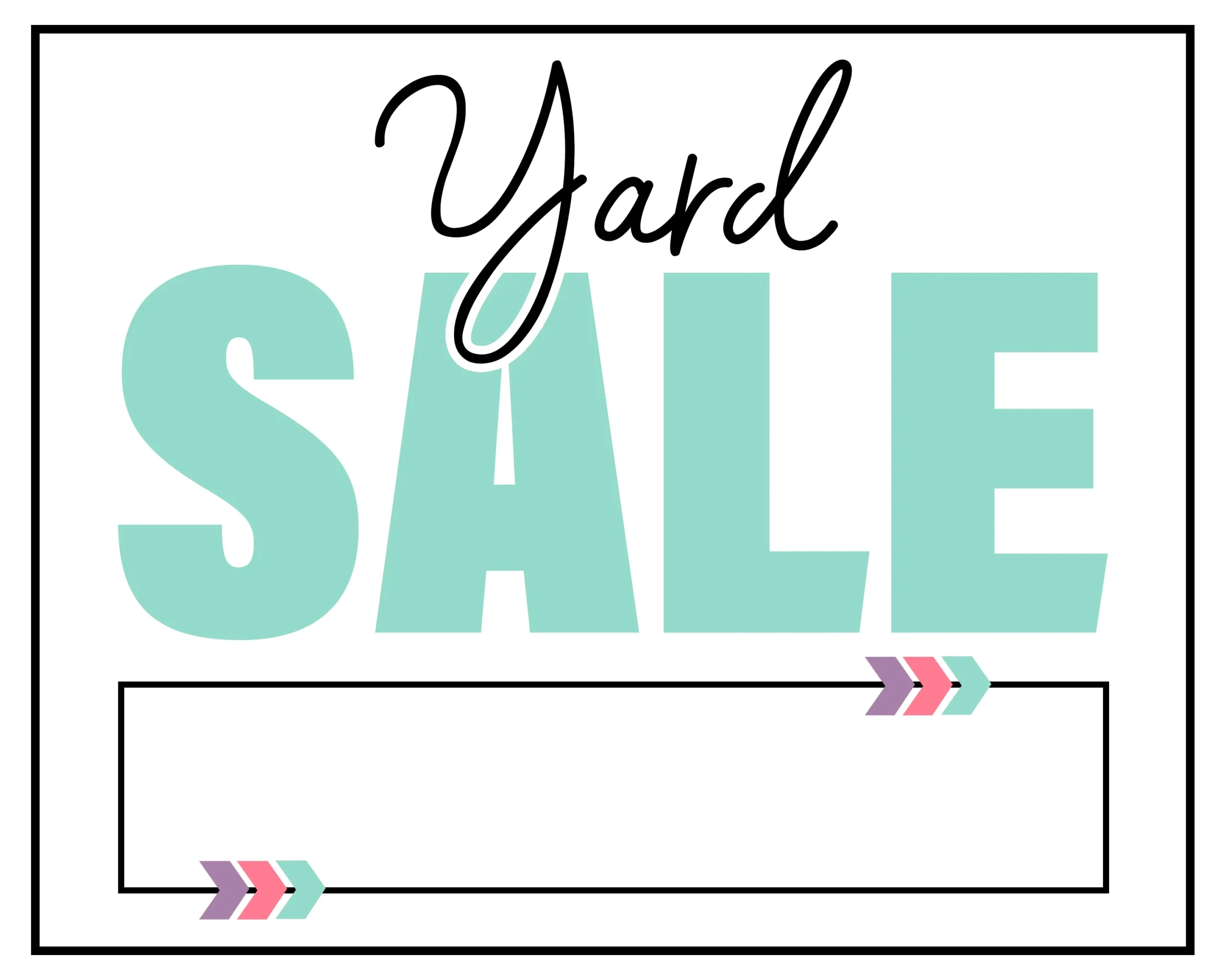 Free Printable Yard Sale Signs Templates