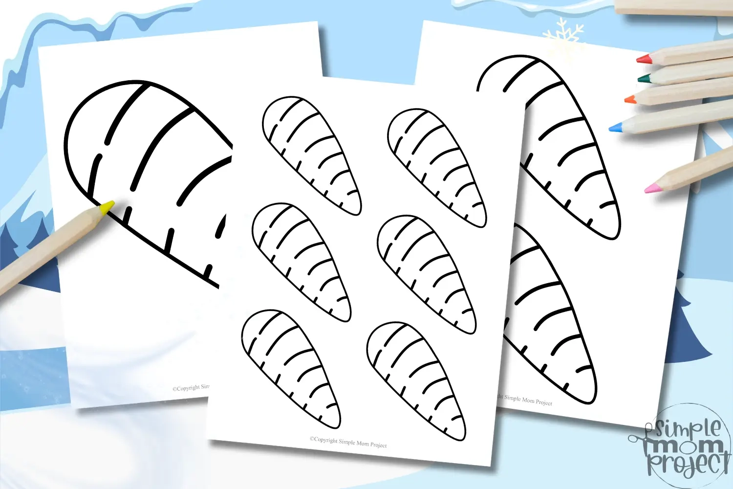 Printable Snowman Nose Template