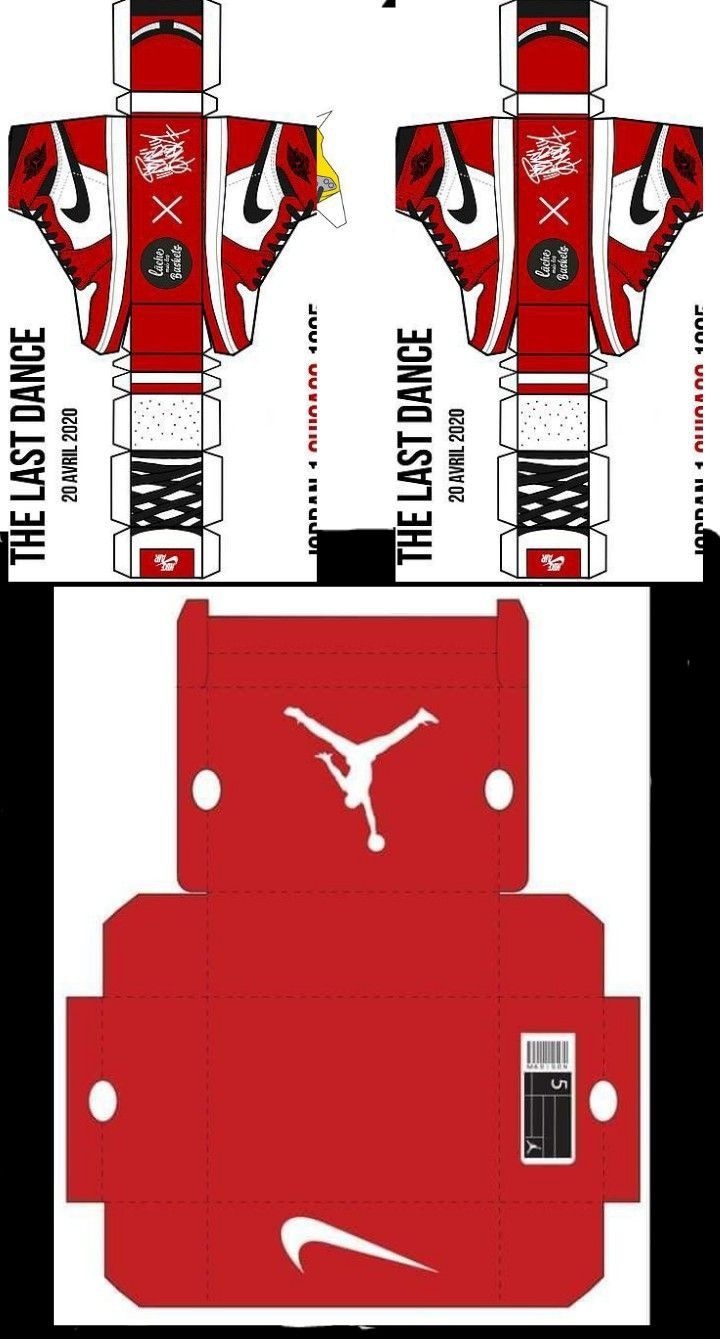 Printable Jordan Shoe Box Template