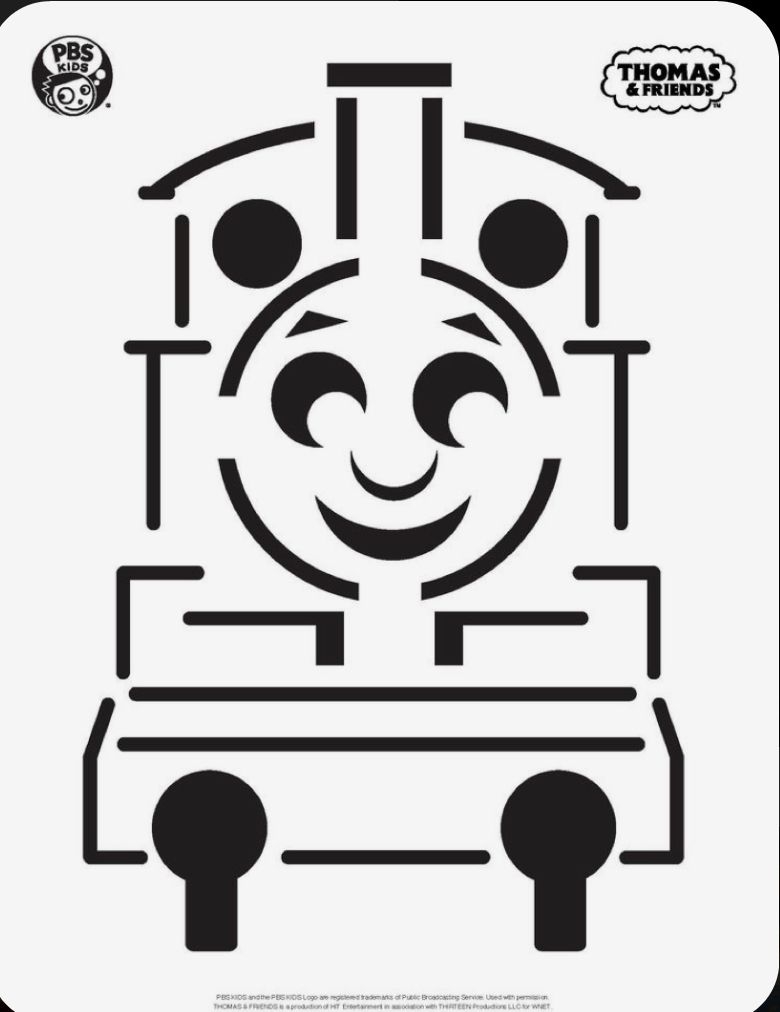 Printable Thomas The Train Pumpkin Template