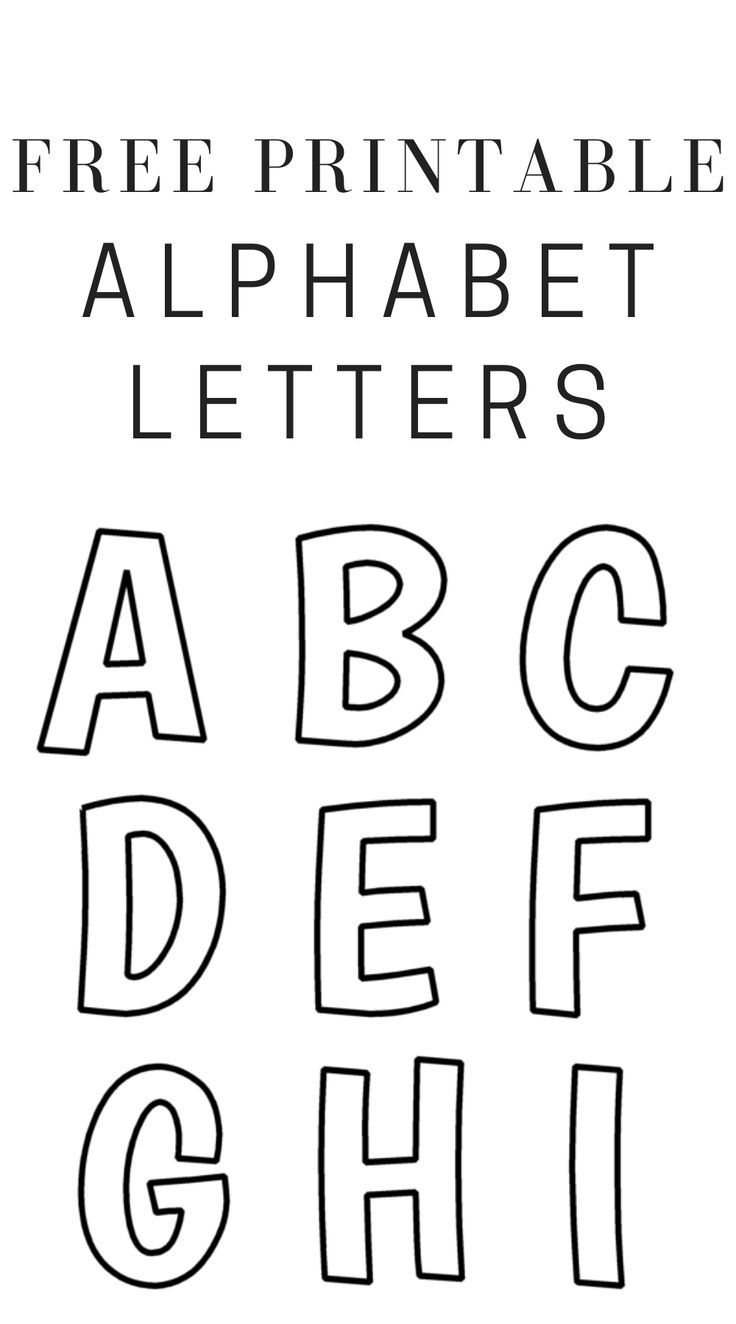 Template Letters Alphabet Free Printable