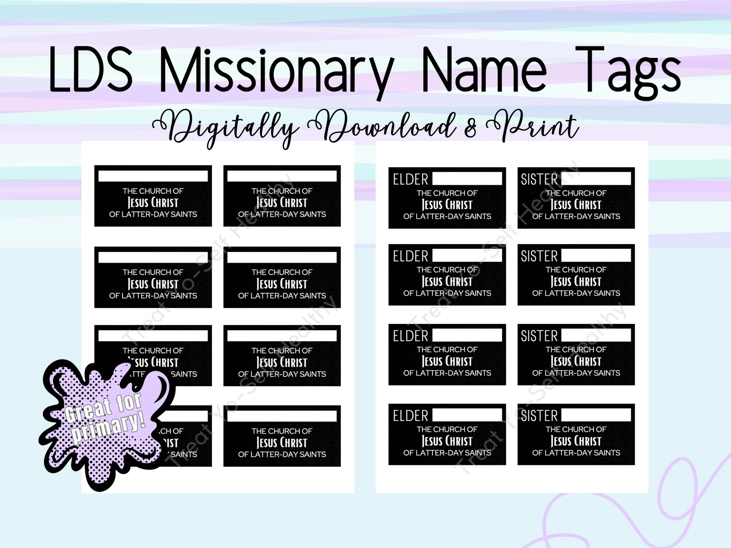 Printable Lds Missionary Name Tag Template
