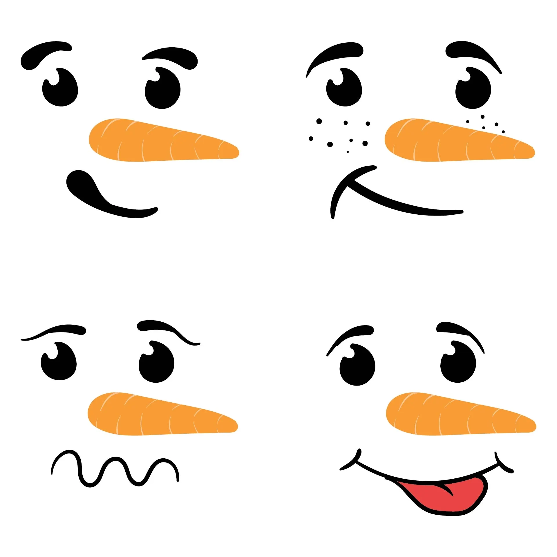 Free Printable Printable Snowman Face Template Free Printable Printable Snowman Face Template