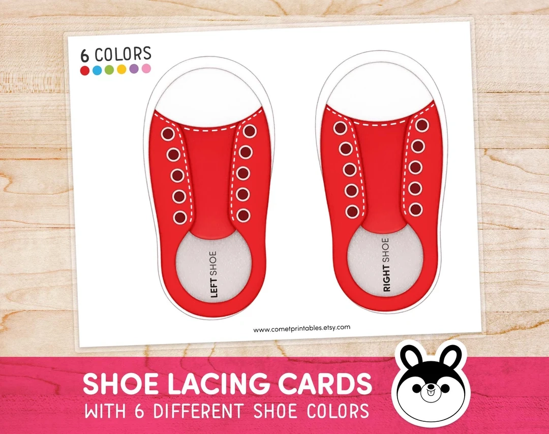 Printable Shoe Lacing Template