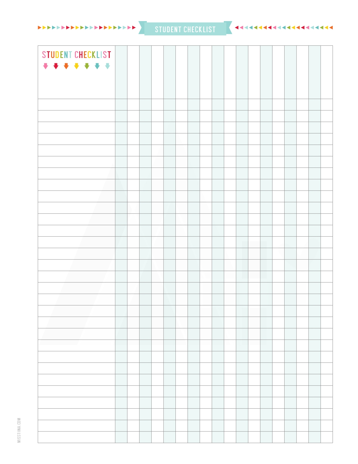 Free Printable Teacher Checklist Template
